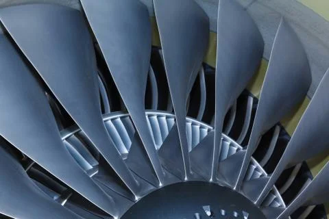 Jet engine passenger plane Stock Photos