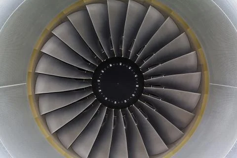 Jet engine passenger plane Stock Photos