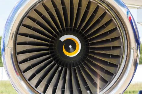 Jet engine passenger plane Stock Photos