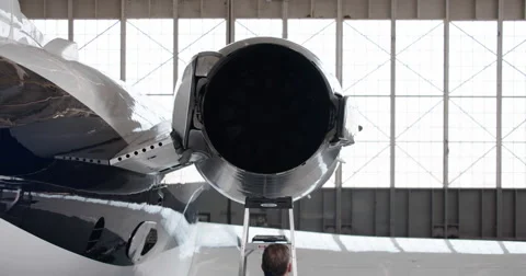 Jet Engine Repair 4K Vídeos de archivo 61276816