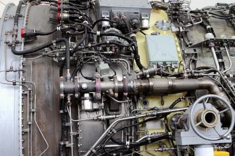 The jet engine side view Stock Photos