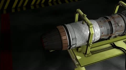 Jet engine test fired, development, engineering, technology. Stock Footage 12343304