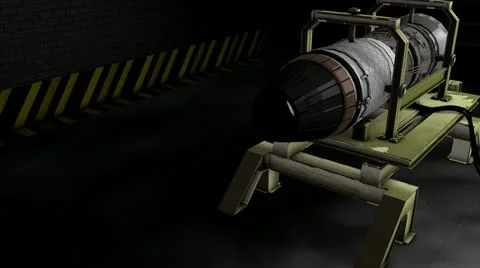 Jet engine test fired Stock Footage 12343206