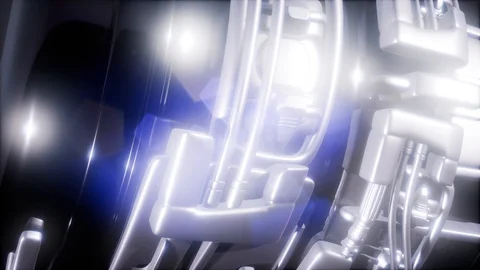 Jet engine turbine of plane part, aircraft concept Stock Footage 88323641