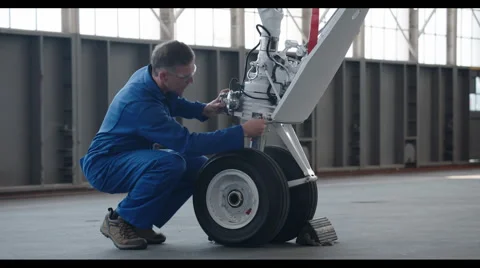 Jet Engine Wheel Repair HD Vídeos de archivo 61243442