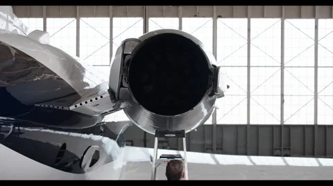 Jet Engine Wing Repair HD Vídeos de archivo 61244152