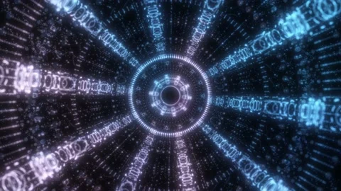 Jet engine x-ray transparent with particles Stock Footage 170039978