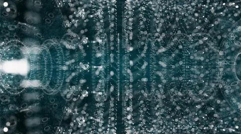 Jet engine x-ray transparent with particles Stock Illustration