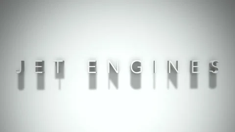 Jet engines 3D title animation with shadows on a white background 動画素材 296850824