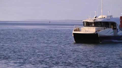 Jet ferry passing Stock Footage 39936299
