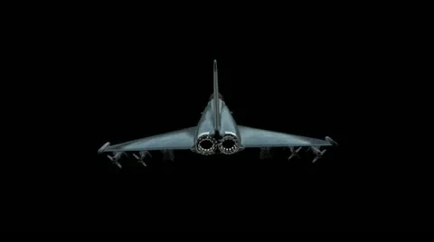 Jet  Fighter Behind Banking Turn Stock Footage 11890217