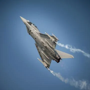 Jet fighter in flight Stock Photos