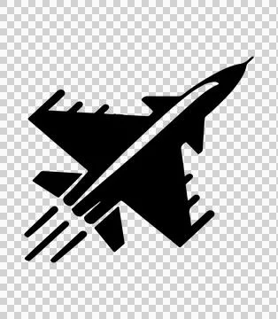 Jet fighter icon flat style Stock-Illustration