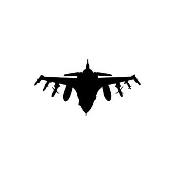 Jet fighter icon. Simple style no war poster background symbol. Jet fighter.. Stock Illustration