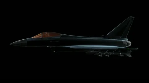 Jet  Fighter Left Side Stock Footage 11890211