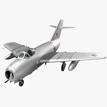 Jet Fighter MiG 15 3D Model