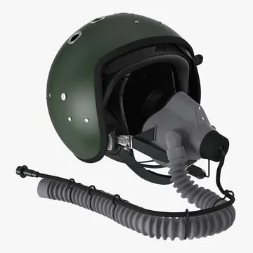 Jet Fighter Pilot Helmet 2 3D Model