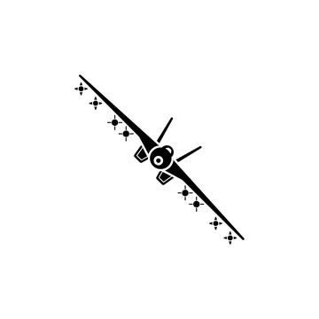 Jet Fighter, Supersonic Plane Flight Solid Flat Vector Icon Isolated on Whi.. Stock Illustration