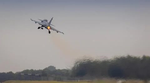 Jet Fighter taking off Stock Photos