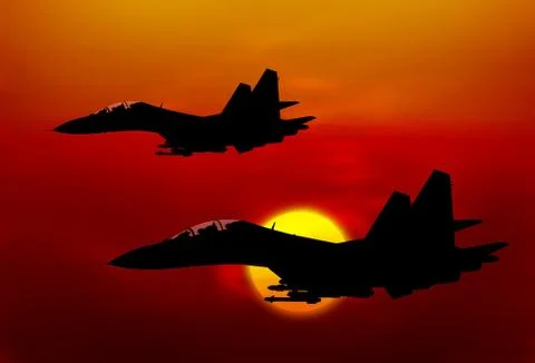Jet fighters Stock Illustration