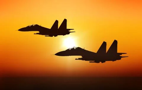 Jet fighters Stock Illustration