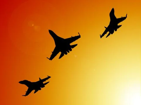 Jet fighters Stock Illustration
