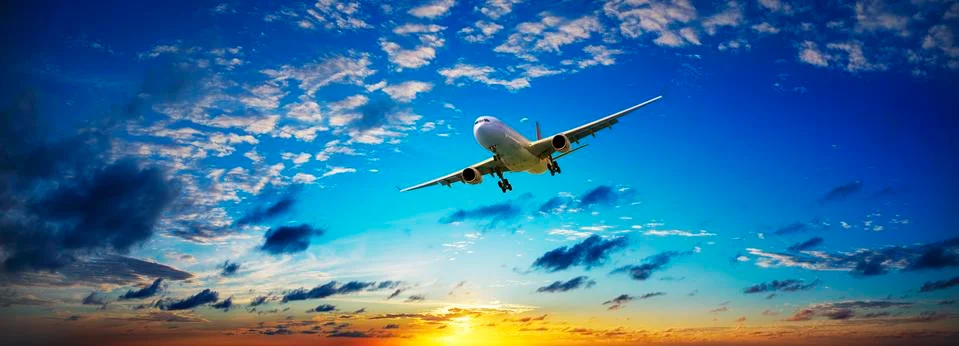 Jet in flight Foto stock