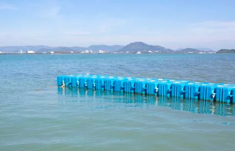 Jet float on the andaman sea Stock Photos