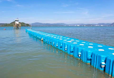 Jet float on the andaman sea Stock Photos