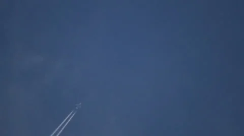 Jet flying across screen Stock Footage 5165449