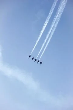 Jet flying. Stock Photos