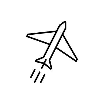 Jet icon line design template isolated Stock Illustration