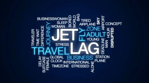 Jet lag animated word cloud, text design... | Stock Video | Pond5