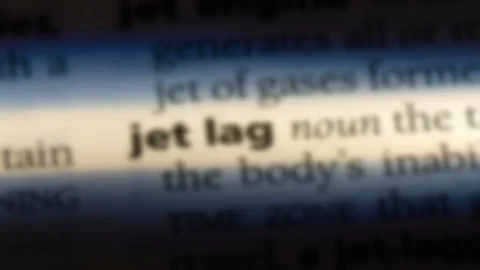Jet lag word in a dictionary. Stock Footage 99561732