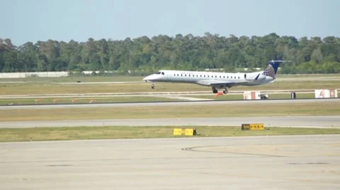 Jet landing 02 Stock Footage 8687749