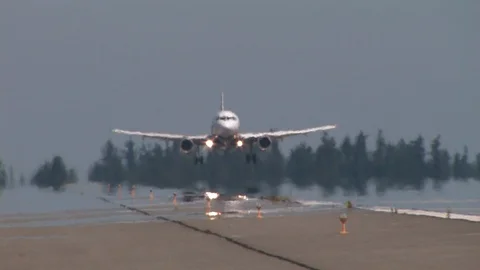 Jet Landing Stock Footage 117190886