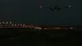 Jet landing at night HD Footage
