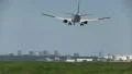 Jet lands on runway HD Footage
