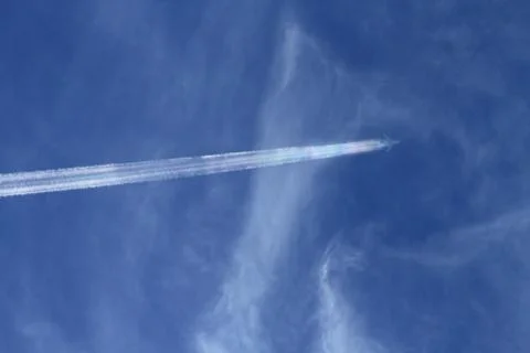 Jet leaving Trail Stock Photos