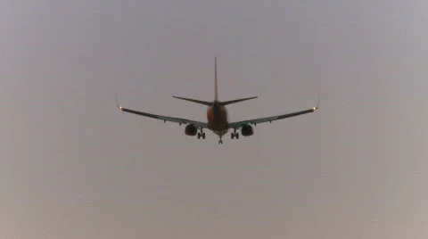 Jet makes final approach (3 of 3) Stock Footage 629840