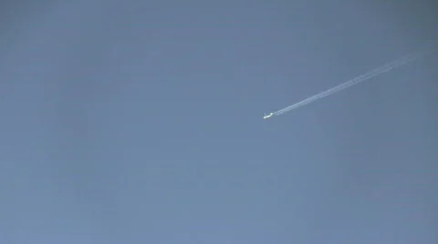 Jet makes trail day  Stock Footage 539880