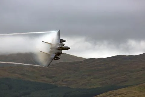 Jet in the mist Stock Photos