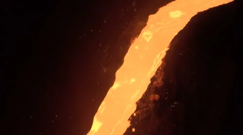 Jet of molten iron. Stock Footage 56889978