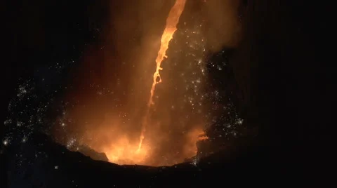 The jet of molten metal Stock Footage 51925308