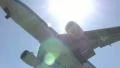 Jet passing the sun HD Footage