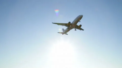 Jet Plane Approaching Landing Stock Footage 41736841