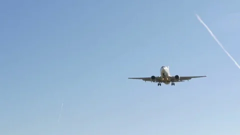 Jet plane Boeing 737-6D6 approaching landing Stock-Footage 80670332