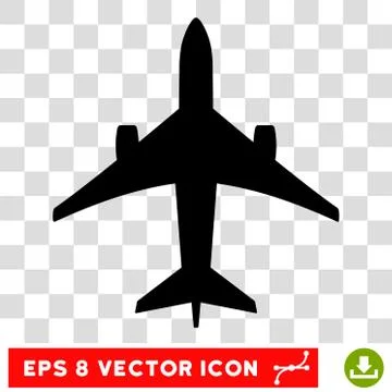Jet Plane Eps Vector Icon Ilustração Stock