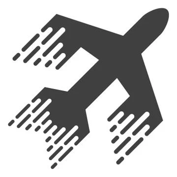 Jet Plane with Fast Motion Effect Illustrazione stock