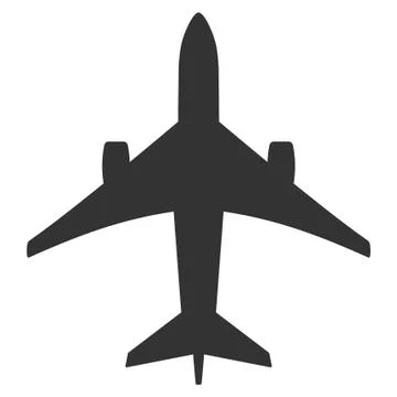 Jet Plane Flat Icon Illustrazione stock